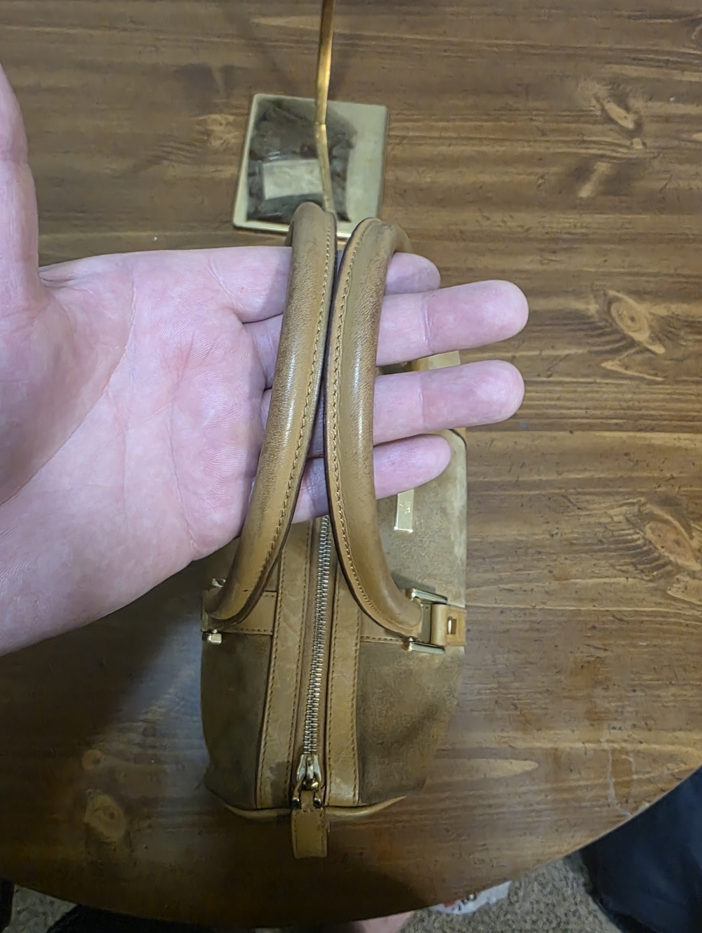 Gucci  Boston Brown/Tan Suede  Bag With C.O.A. - Picture 11 of 11